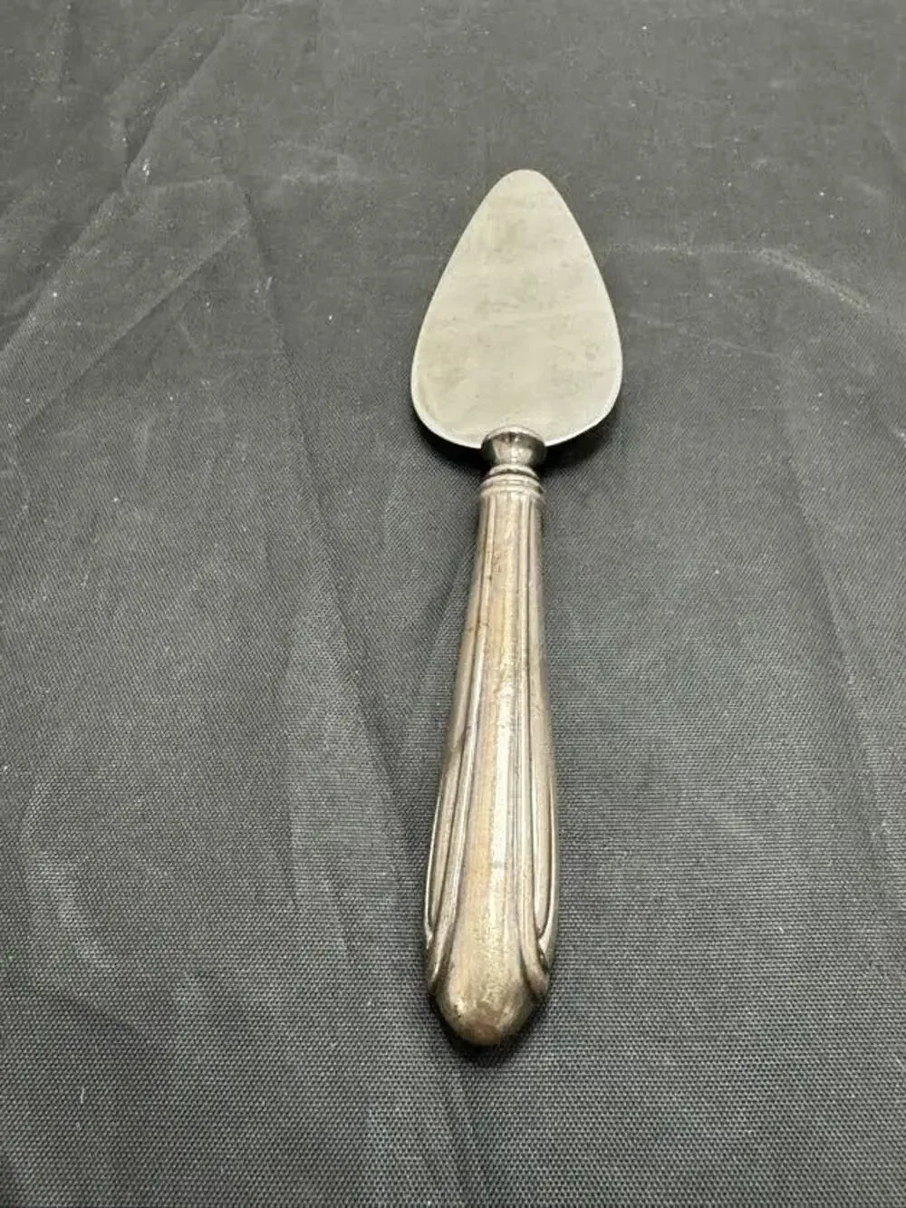 Vtg Sterling Handle Cheese Server Ornate Silver Flatware Serving Utensil 6.5